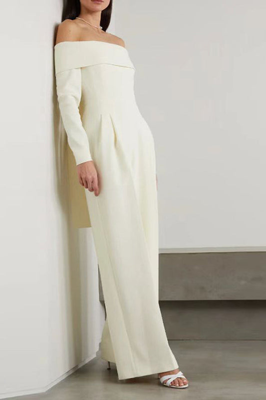 Vesper Off The Shoulder Crepe Jumpsuit | Dress In Beauty