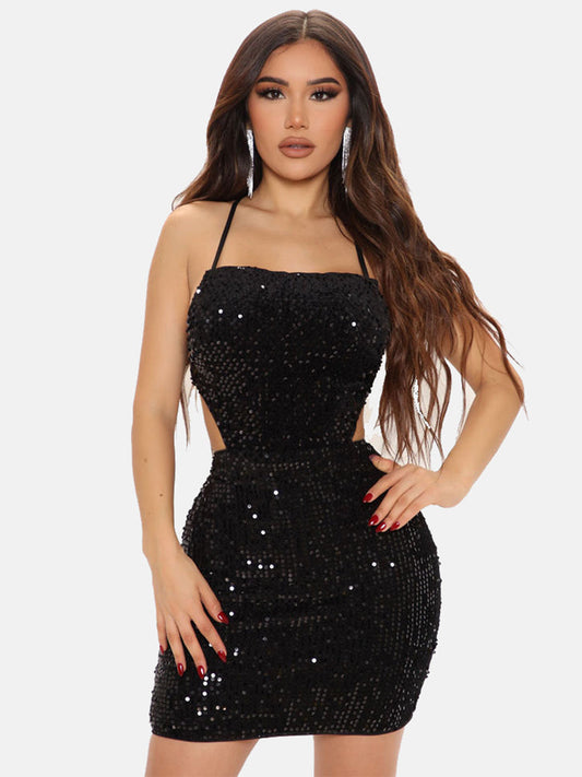 women's spaghetti strap sequin bodycon dress bodycon dresses
