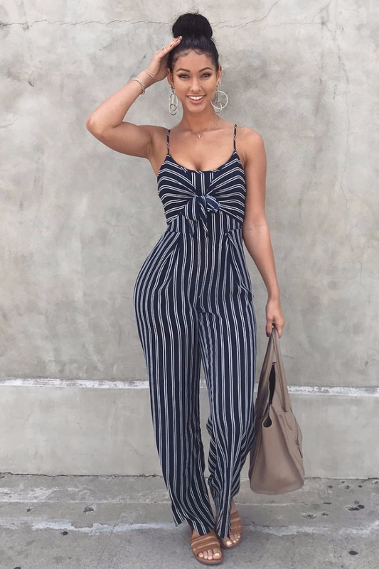 Spaghetti Strap Sleeveless Backless Jumpsuit - Dress In Beauty