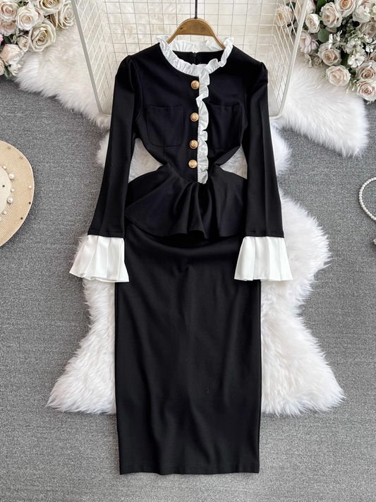 women's flared long bodycon dresses