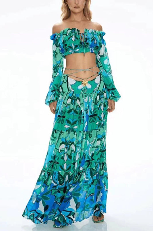 Adelise Off Shoulder Floral Skirt Set | Dress In Beauty