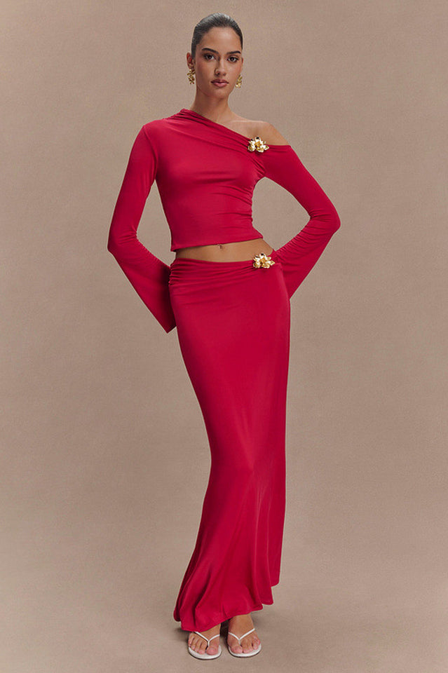 Ainsley Asymmetrical Maxi Skirt | Dress In Beauty