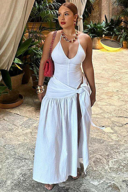 V-Neck Bodysuit Wrap Skirt Set | Dress In Beauty