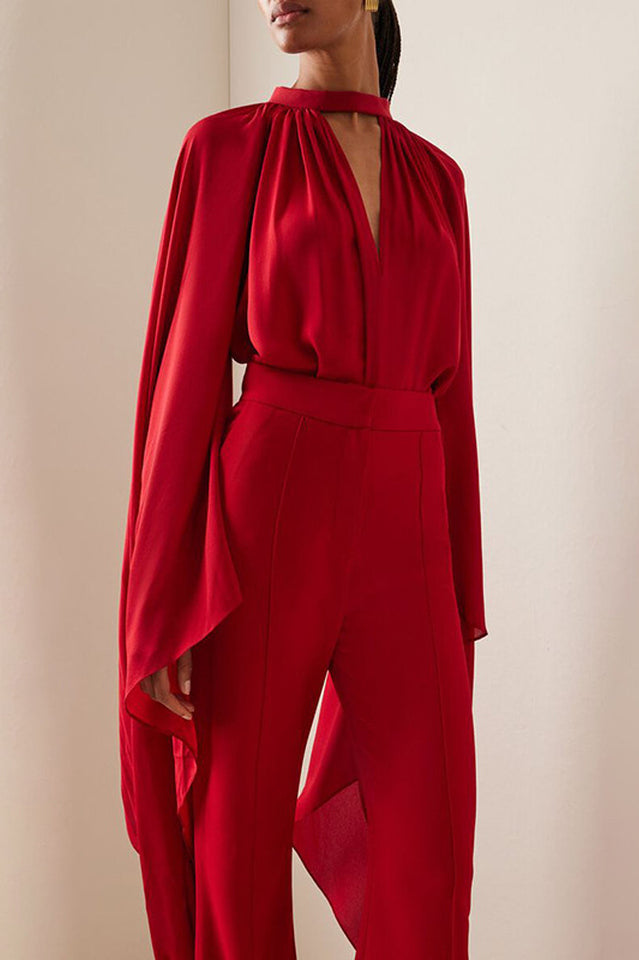 Ambrea Shawl Ruch Cutout Pants Set | Dress In Beauty