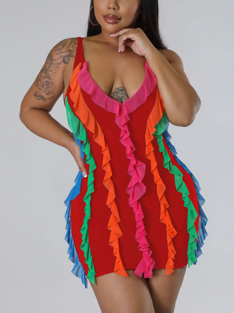 Women's nan Mini Dresses Red