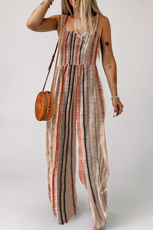 Striped Jumpsuit with Pockets | Dress In Beauty
