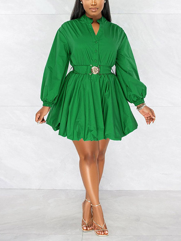 Women's nan Mini Dresses Green XL