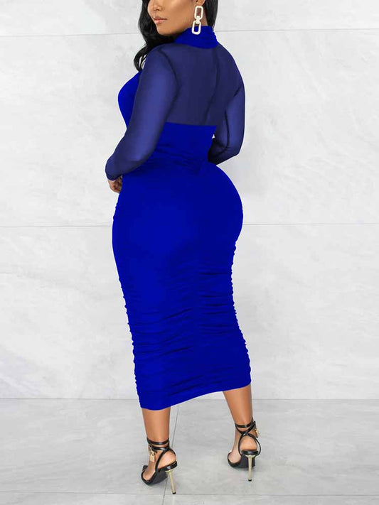 Women's Mesh Cut Out Party Dress