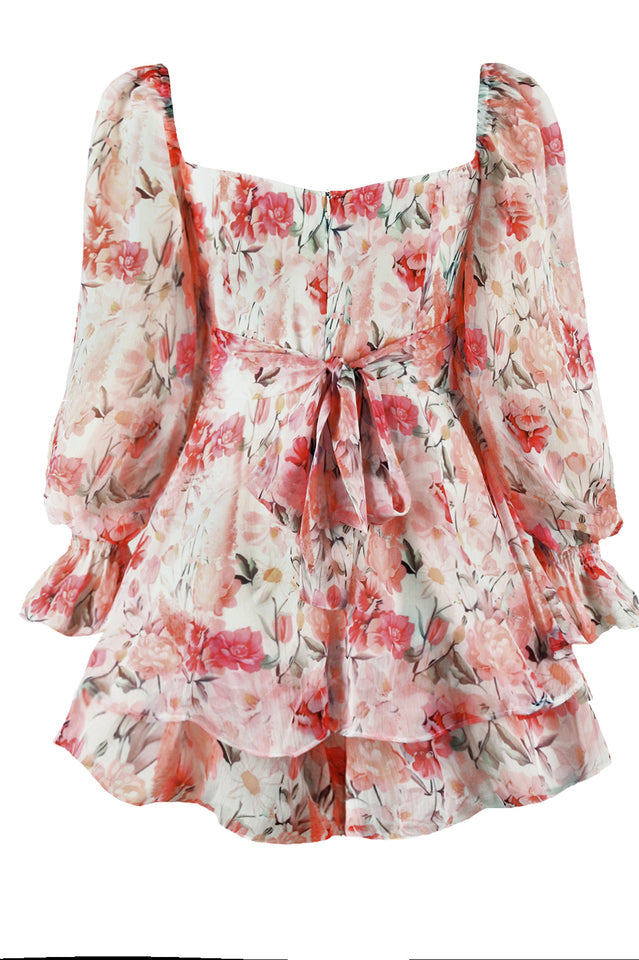 Flora Shirred Sleeves Romper | Dress In Beauty