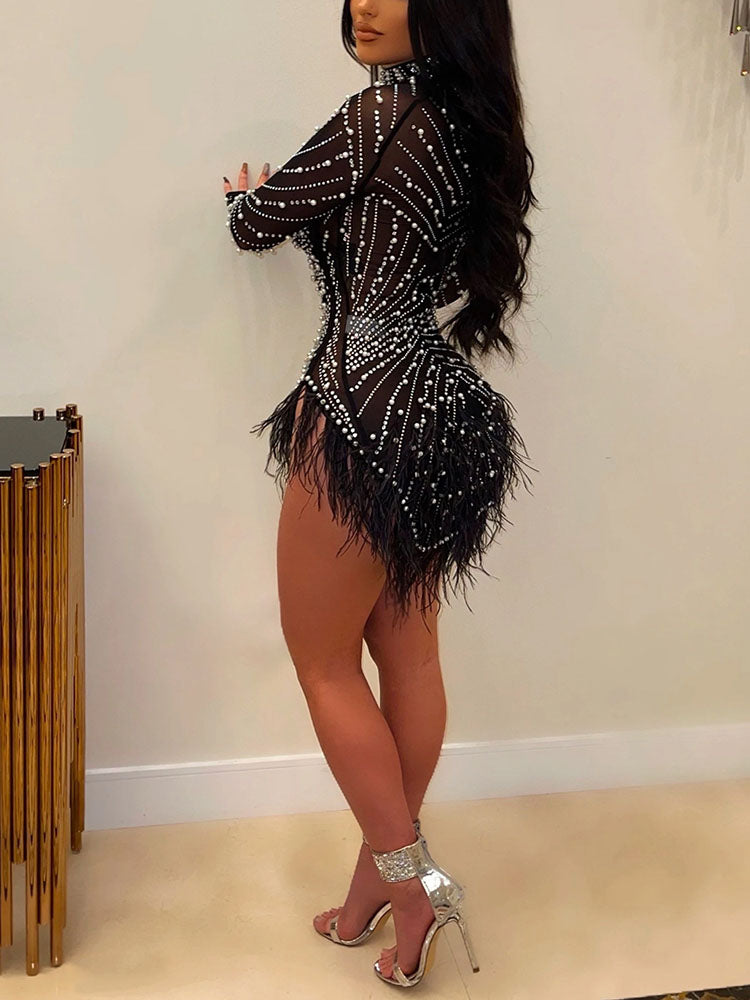 Women's nan Mini Dresses White 2XL