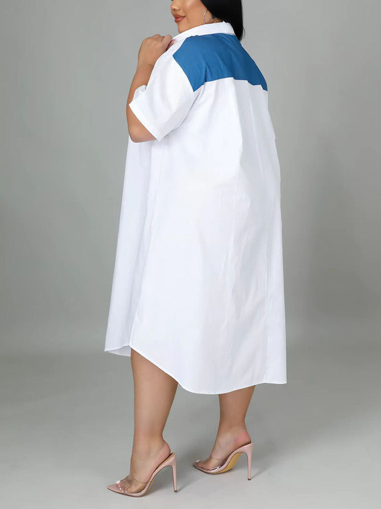 Women's nan Mini Dresses White 3XL