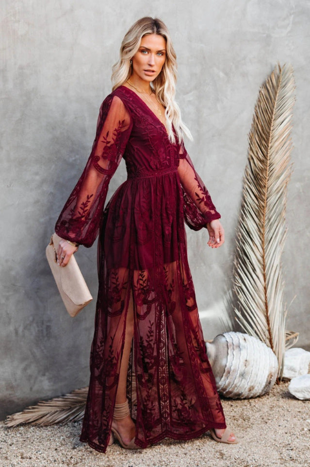 Boho Lace Maxi Dress | Dress In Beauty