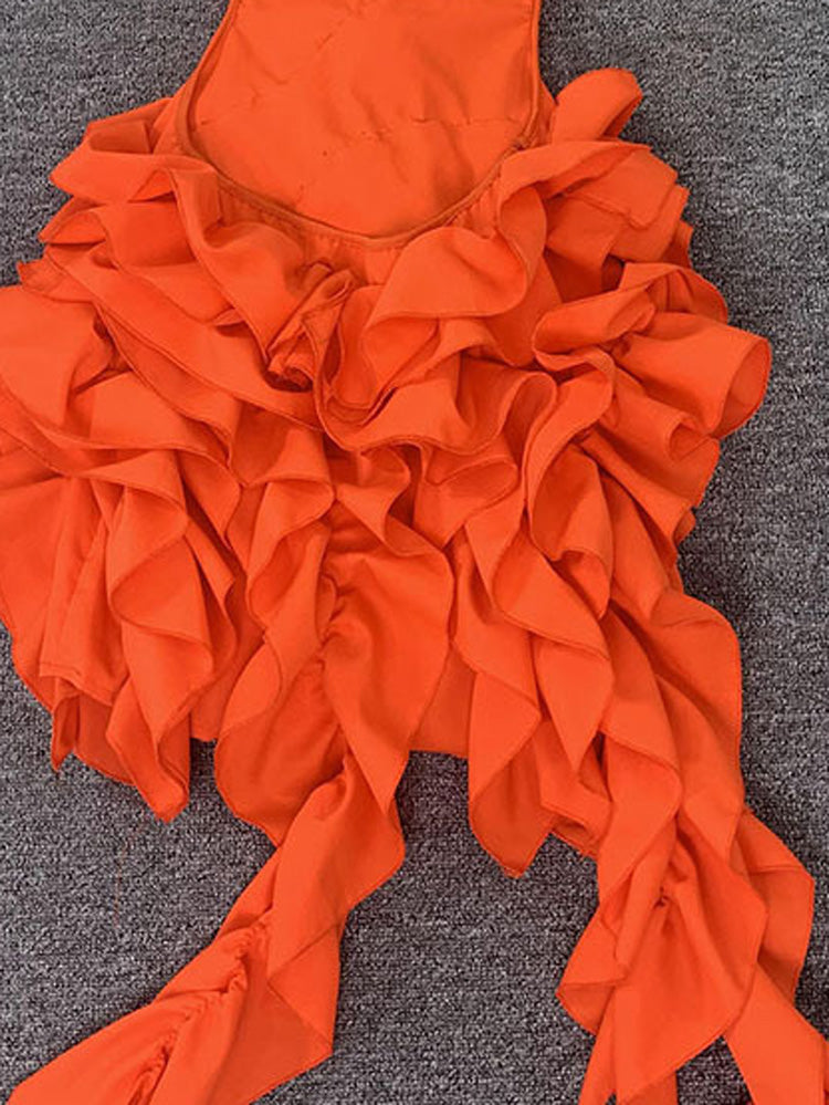 Women's nan Mini Dresses Yellow L