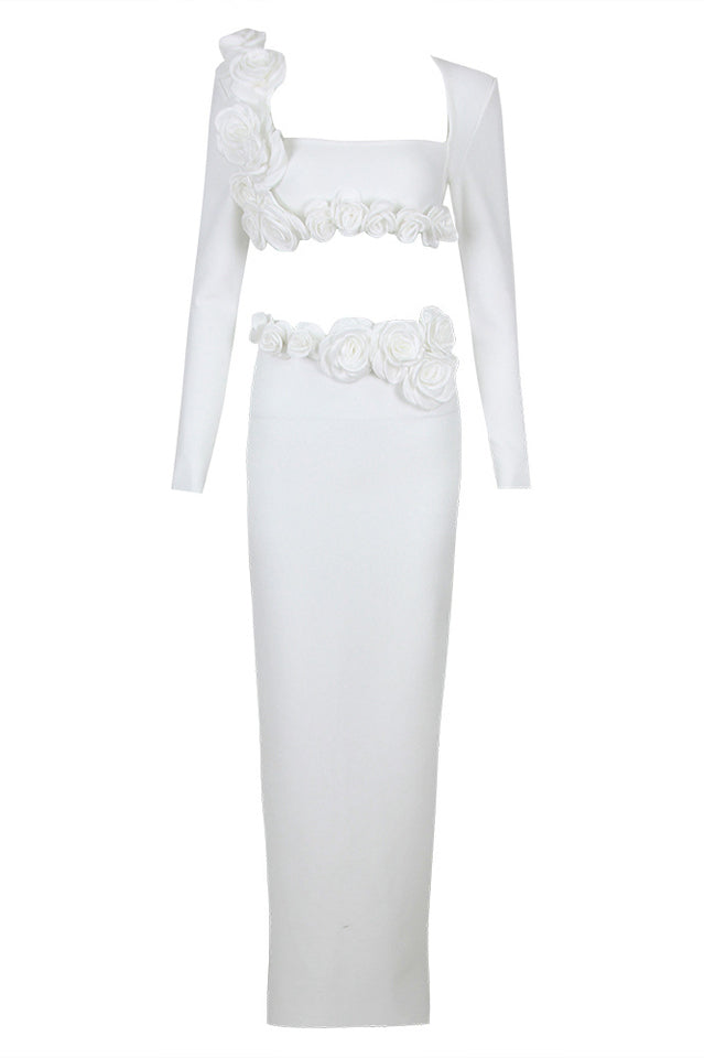 Flower Detail Two Piece Maxi Dress | Dress In Beauty