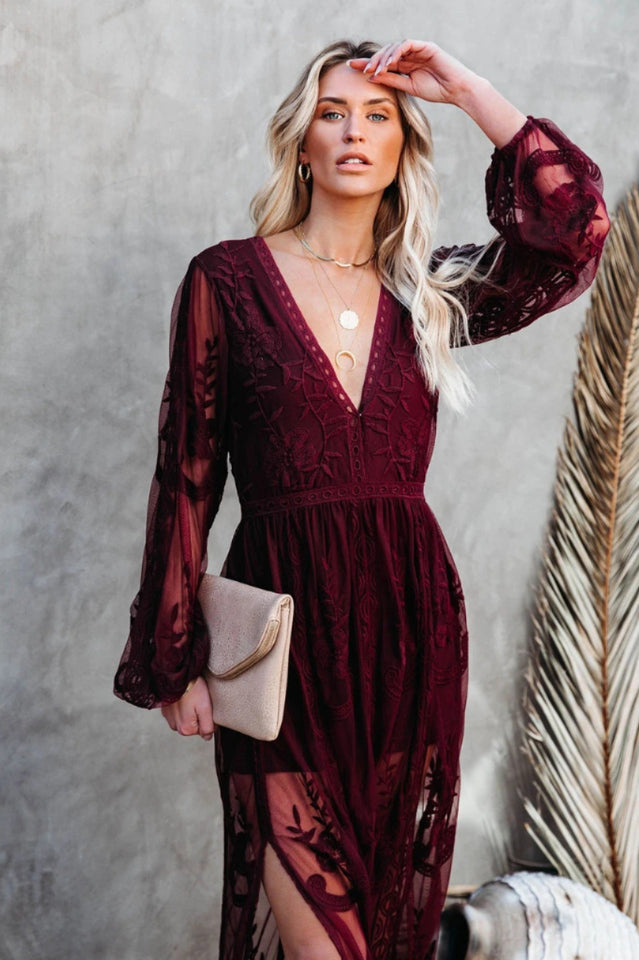 Boho Lace Maxi Dress | Dress In Beauty