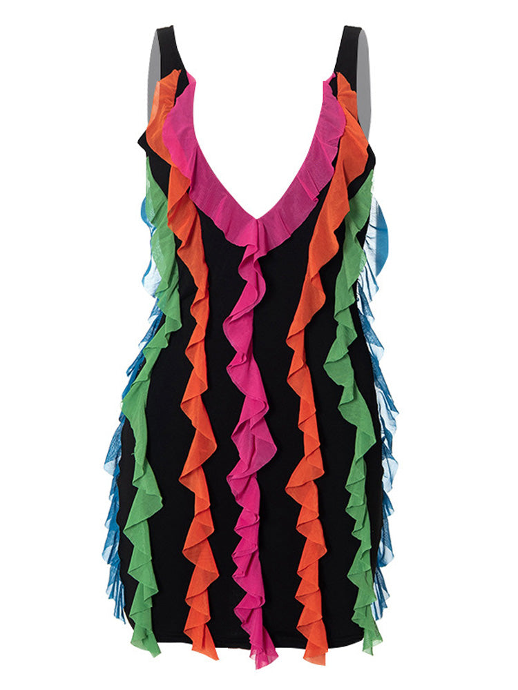 Women's nan Mini Dresses Blue L