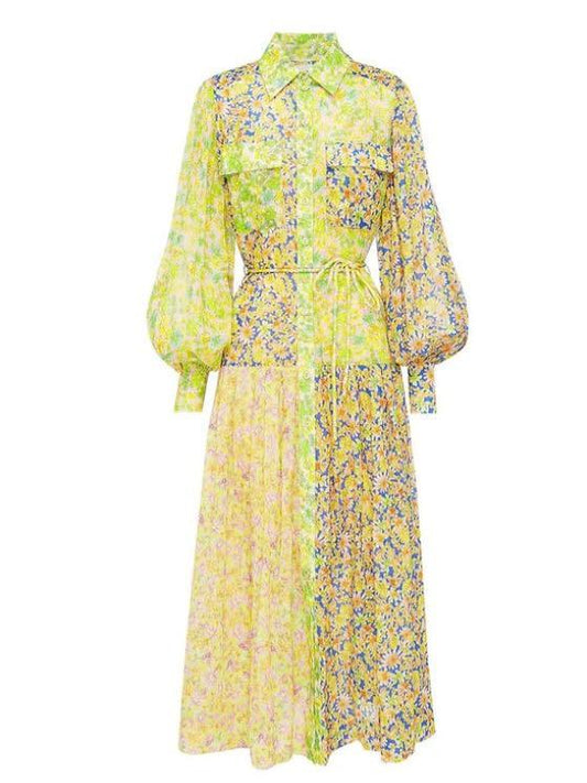 Women's Floral long sleeve maxi dress Dress