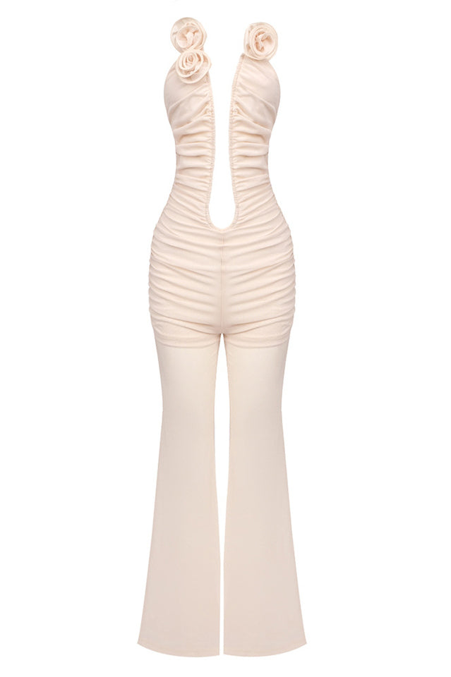 Vissarion 3D Flower Pleat Jumpsuit | Dress In Beauty