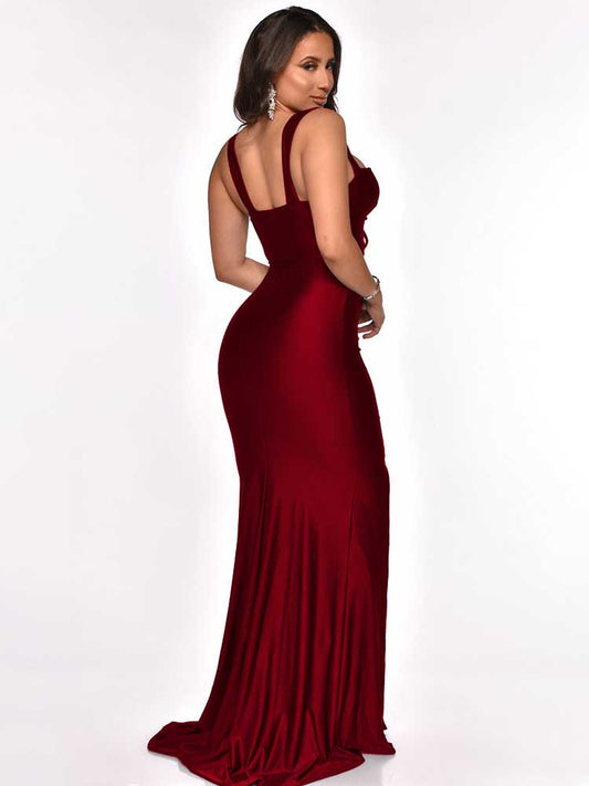 Women's Elegant Spaghetti Strap Mermaid Dresses Dress