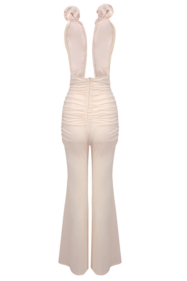 Vissarion 3D Flower Pleat Jumpsuit | Dress In Beauty