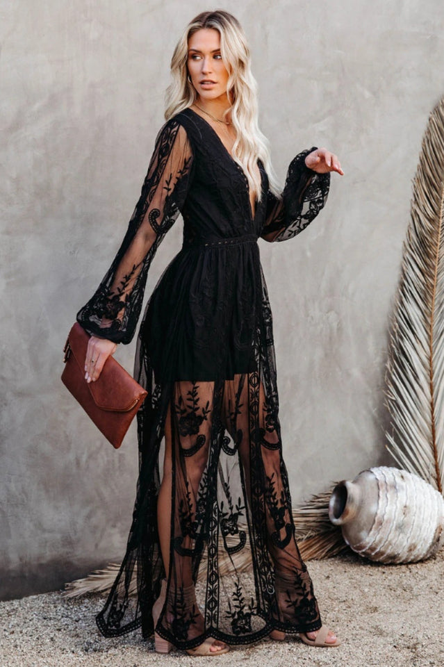 Boho Lace Maxi Dress | Dress In Beauty