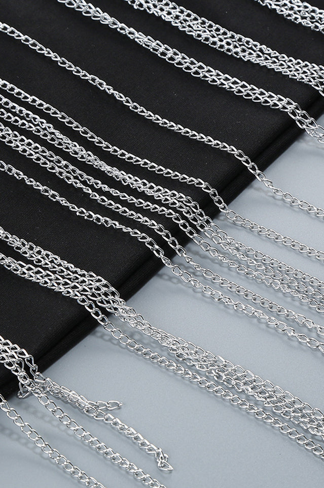 Evelyn Crystal Chain Detail Strapless Jumpsuit | Dress In Beauty