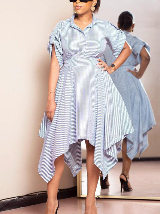 Women's Fashion Strip Loose Maxi Dress Dress