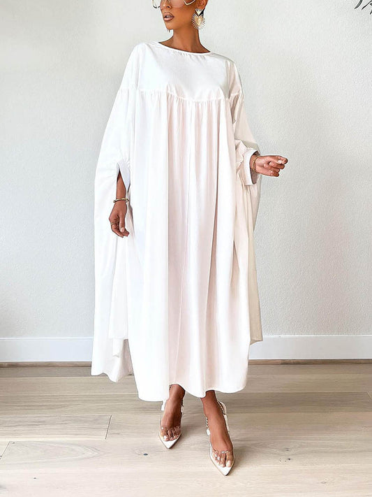 Women's Casual Batwing Sleeve Loose Dress Dress