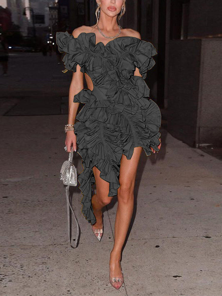 Women's nan Mini Dresses Black L