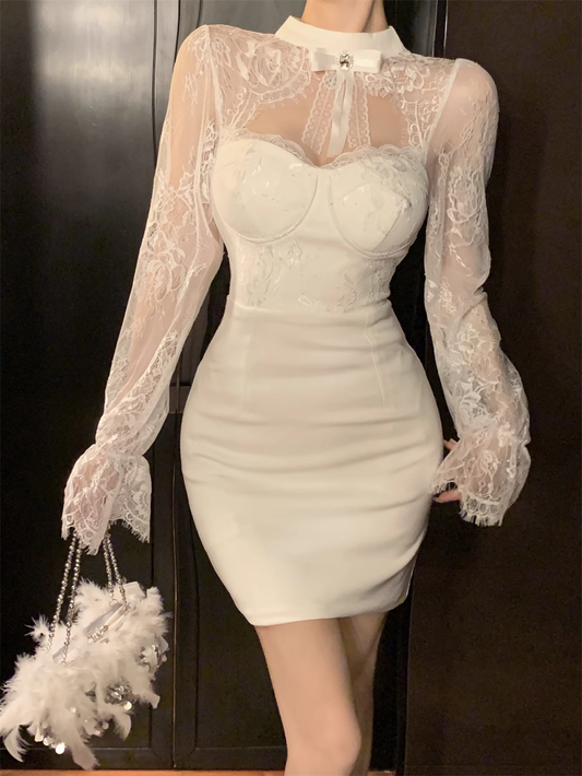 women's lace hollow bodycon dress bodycon dresses