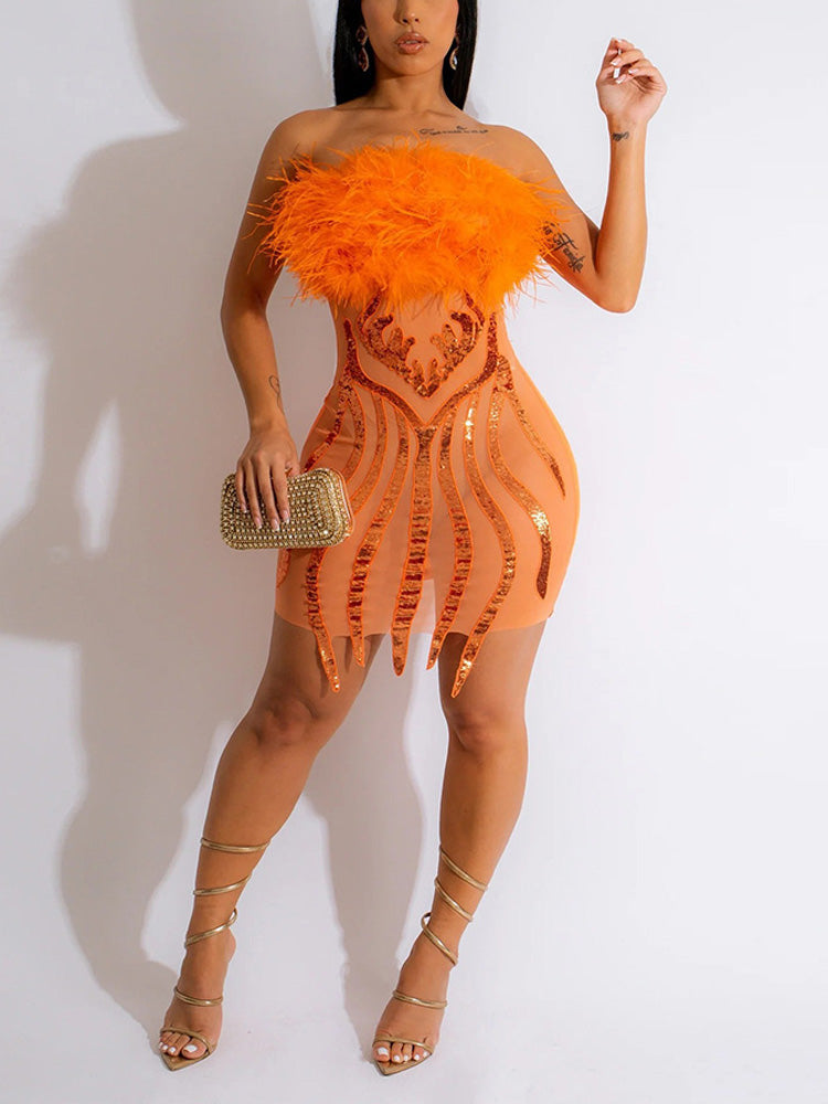 Women's nan Mini Dresses Rose L