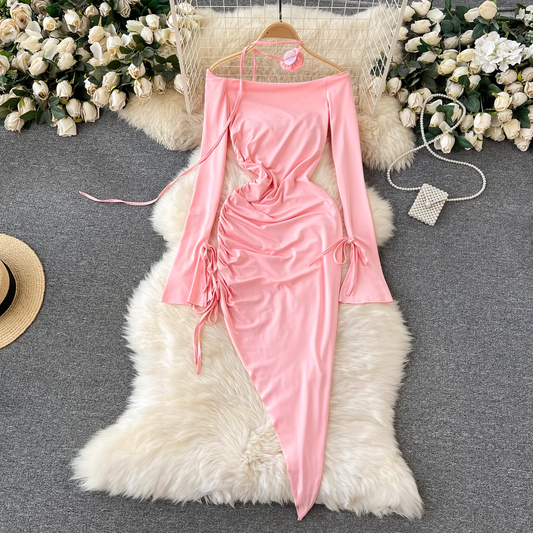 women's flared long bodycon dresses