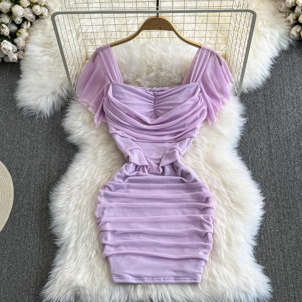 women's square neck short mesh bodycon dress bodycon dresses