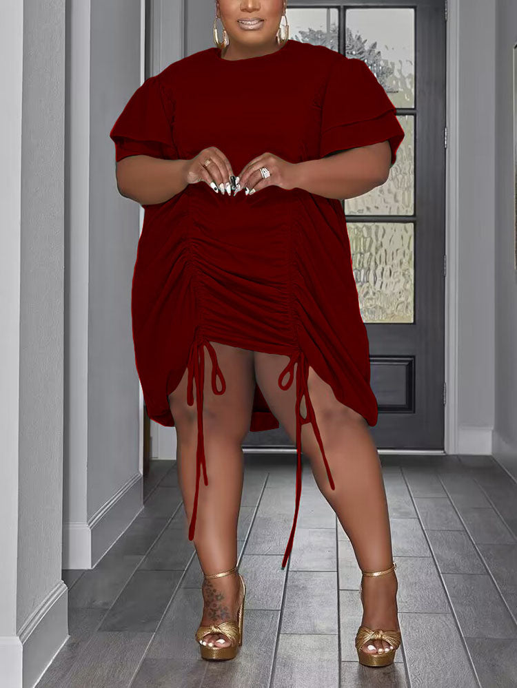 Women's nan Mini Dresses Green 4XL