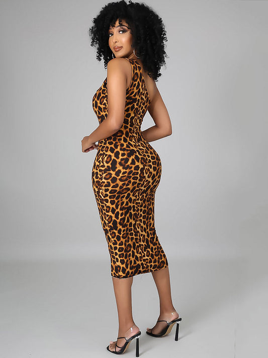 Women's Print Cutout One Shoulder Bodycon Dress Bodycon Dresses