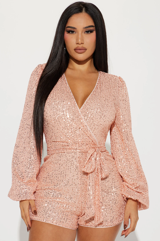 Take Me Dancing Sequin Romper | Dress In Beauty