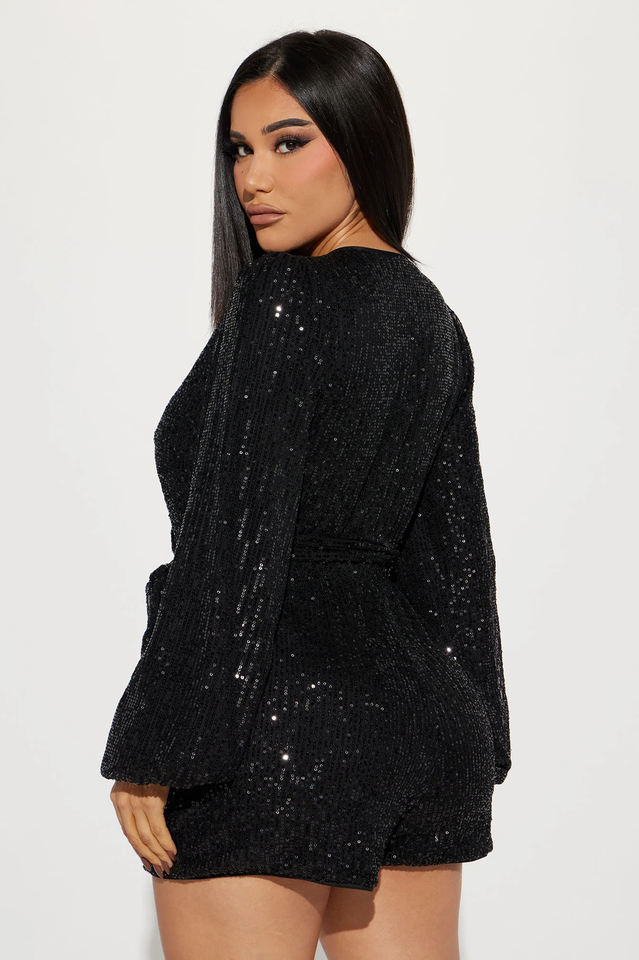 Take Me Dancing Sequin Romper | Dress In Beauty