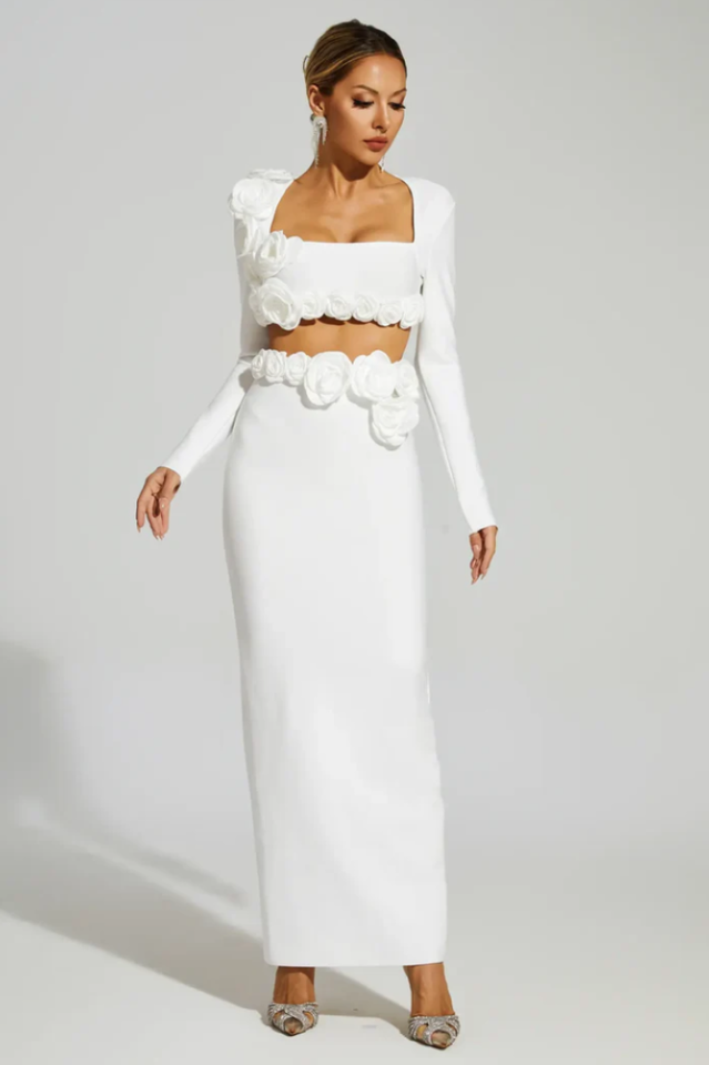 Dellis Flower Bandage Skirt Set | Dress In Beauty