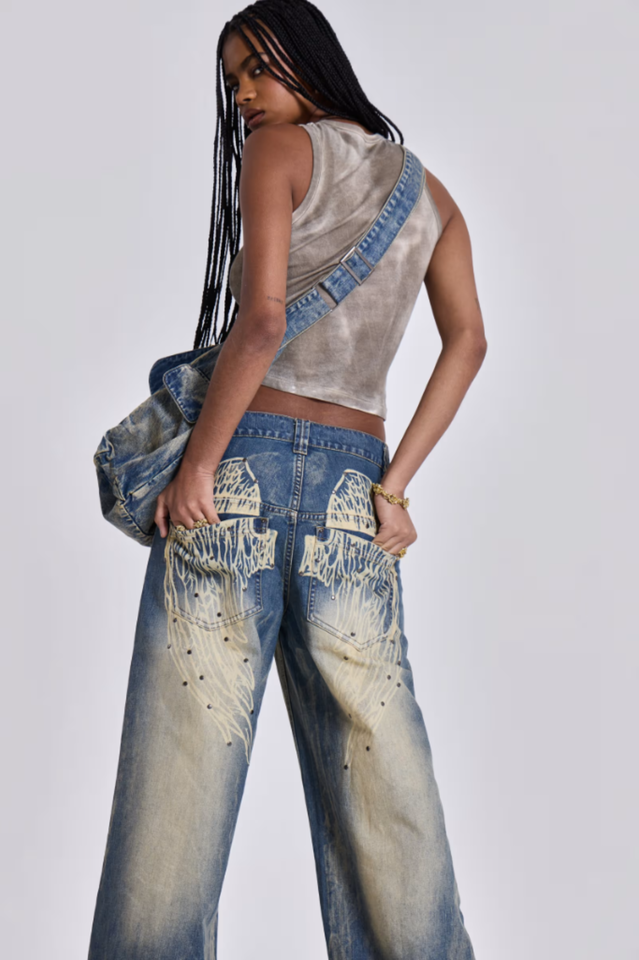 Blue Ethereal Colossus Jeans | Dress In Beauty