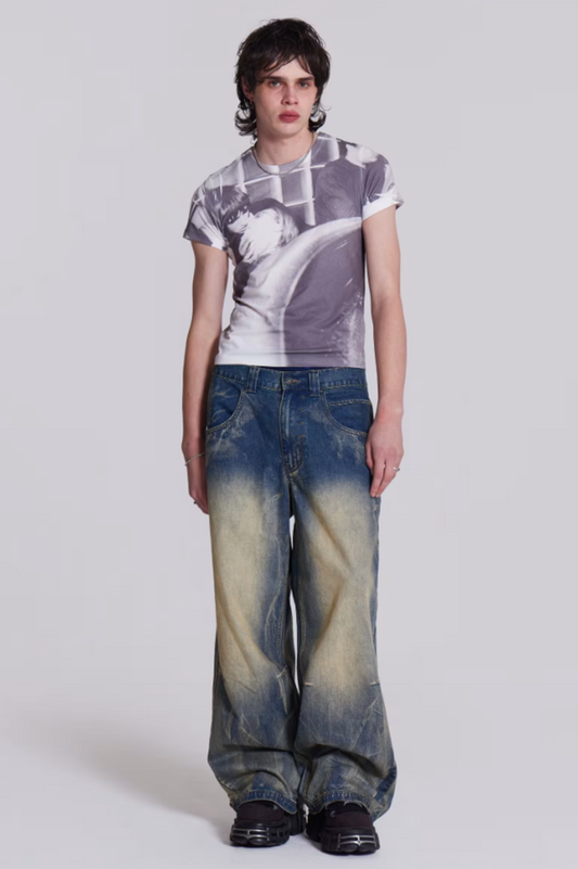 Blue Ethereal Colossus Jeans | Dress In Beauty