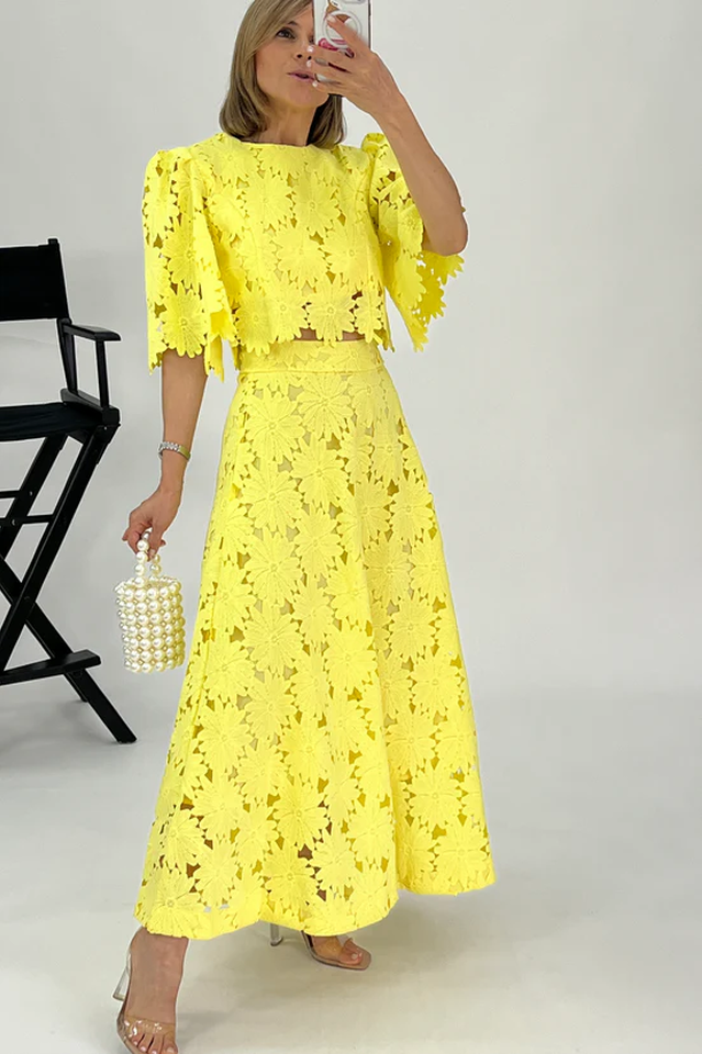 Madeline Lace Top & Maxi Skirt Set | Dress In Beauty