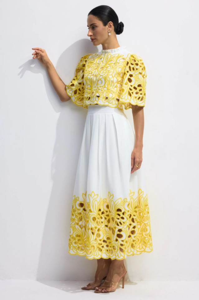 Kelly Floral Embroidered Set | Dress In Beauty