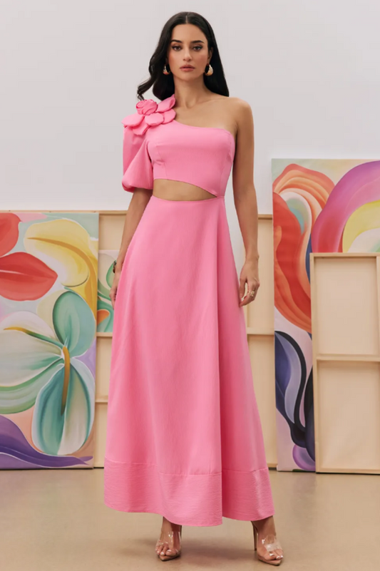 Lea Flower Cut Out Midi Dress | Dress In Beauty