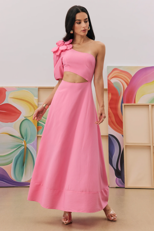 Lea Flower Cut Out Midi Dress | Dress In Beauty