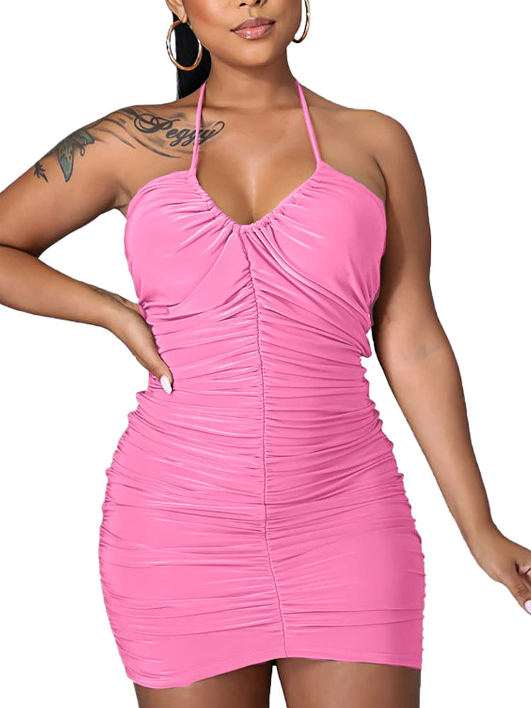 Women's nan Mini Dresses Black 2XL