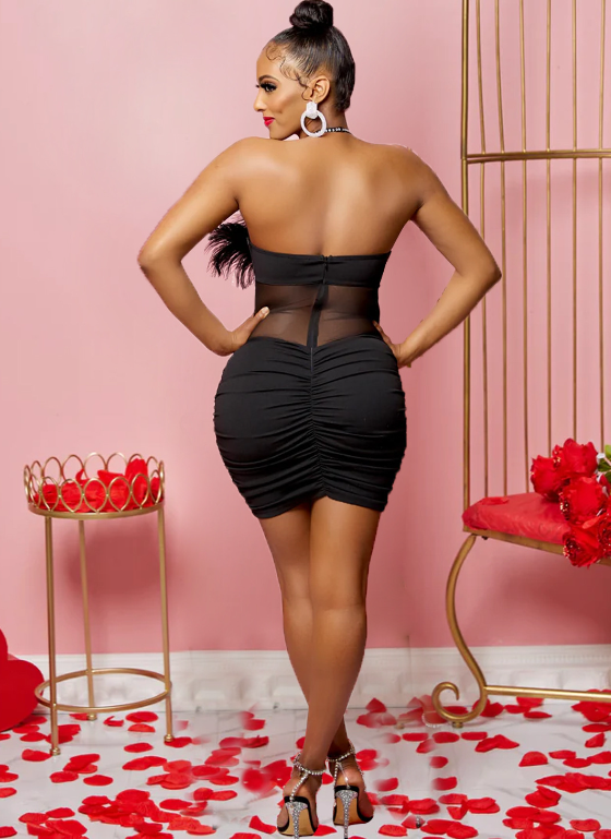 Women's nan Mini Dresses Red L