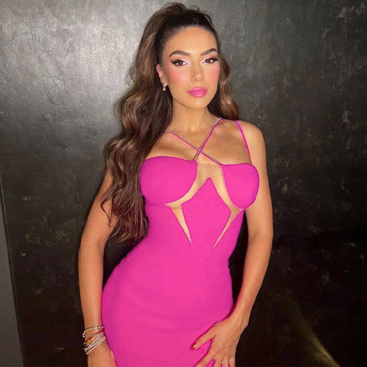 women's crisscross rhinestone detail party mini dress party dresses