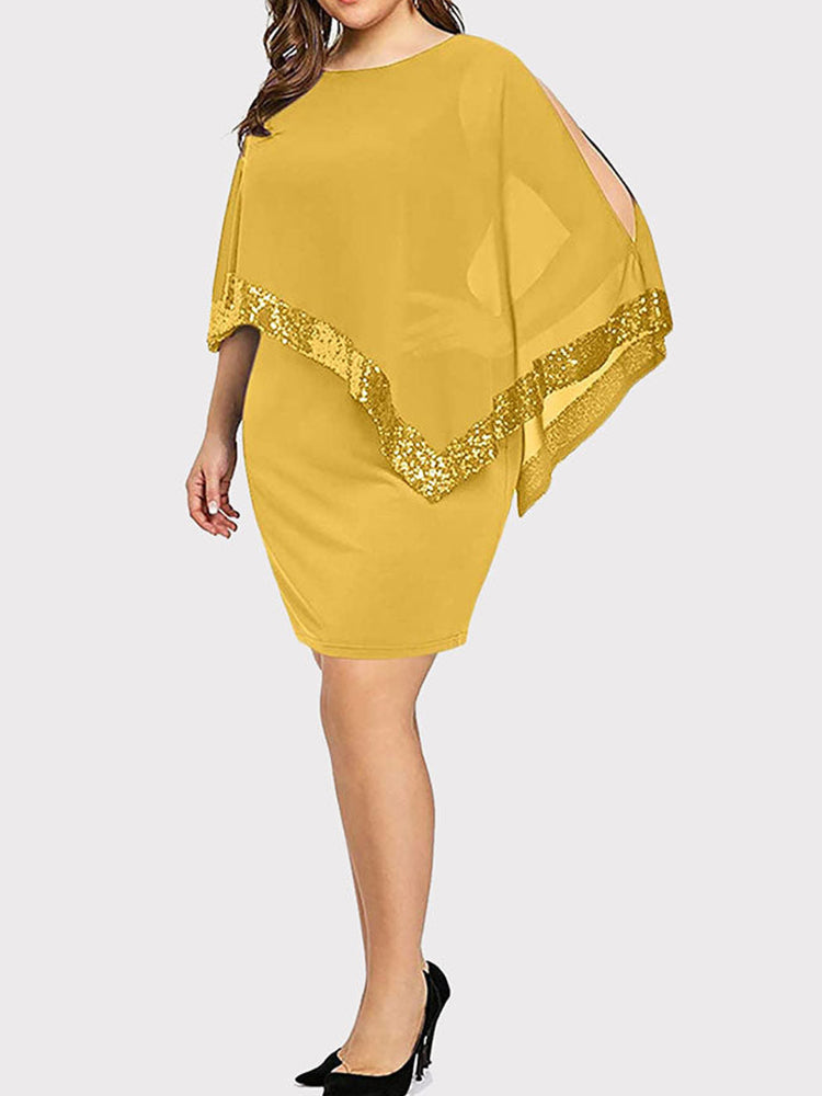 Women's nan Mini Dresses Black 5XL