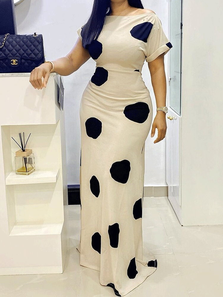 Bodycon Casual Off-shoulder Maxi Dress women's dress by vivmom