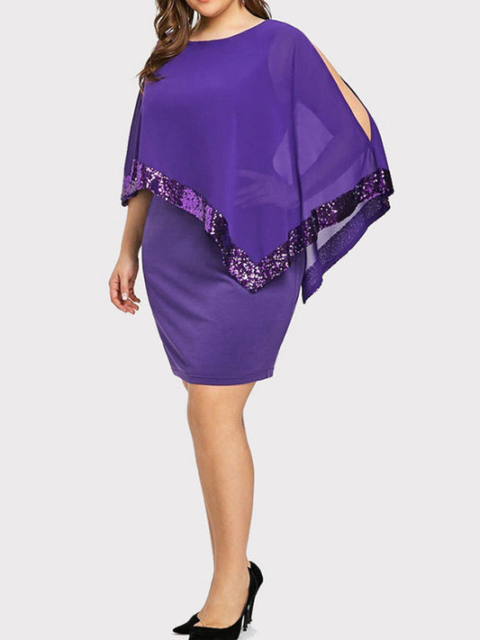 Women's nan Mini Dresses Purple L